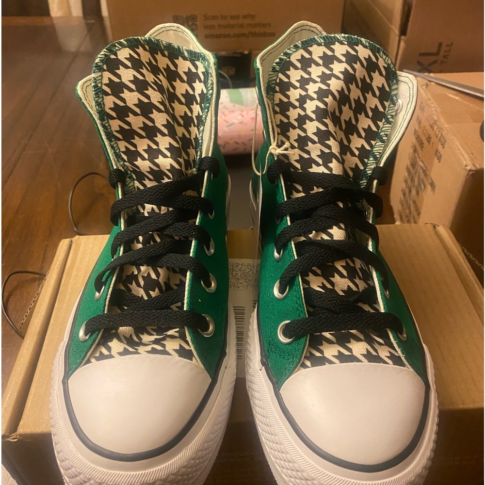 Custom Converse. Platform high tops. Women’s size 8. Worn once.
